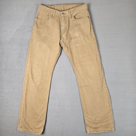Levi's 514 Pants Mens 32x32 Khaki Straight Leg Causal Skater Business Outdoor - Picture 1 of 10